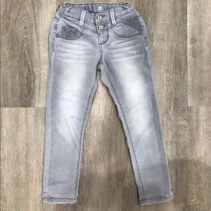 Buy 3 get 1 free Grey lace accent skinny jeans